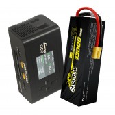 Gens ace Bashing 15000mAh 11.1V 100C 3S2P Lipo + iMars Dual Channel AC200W RC Battery Charger - UK Black Bundle