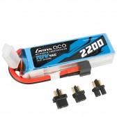 Gens ace 2200mAh 11.1V 45C 3S1P Lipo Battery Pack with EC3/XT60/T-plug